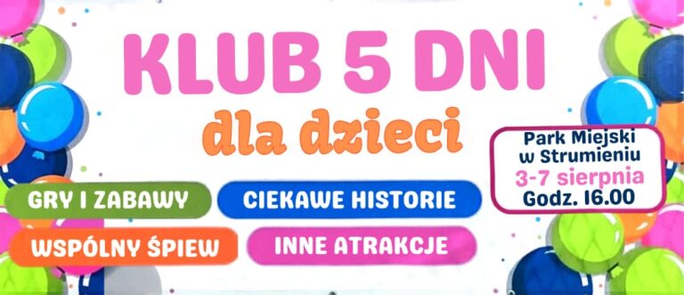 Klub 5 dni  (3-7.08.2026r.)